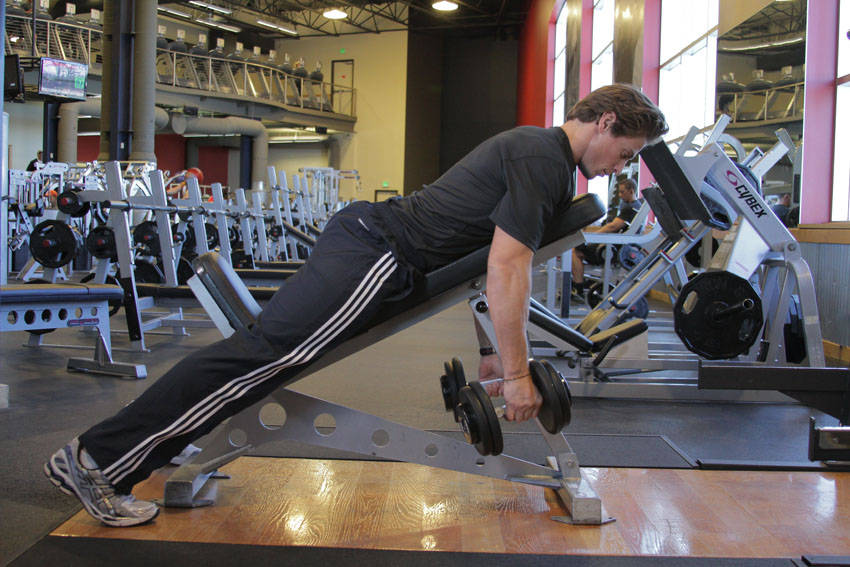 Dumbbell Row form - step 1